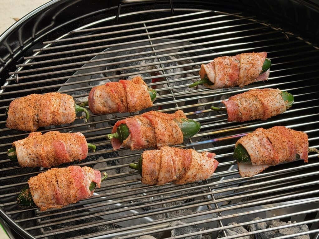 stuffed jalapenos on grill