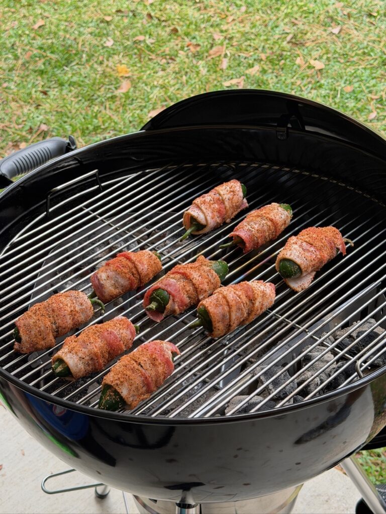 stuffed jalapenos on grill