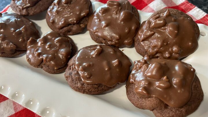 Image for Texas Sheet Cake Cookies with Fudge Pecan Icing