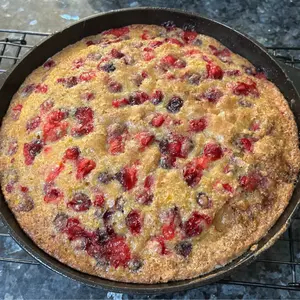 orange cranberry skillet cake