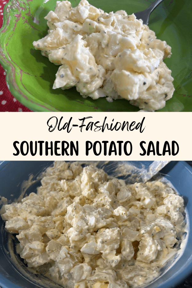 Old-Fashioned Southern Potato Salad pin for Pinterest
