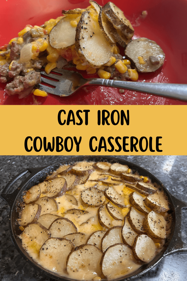 cast iron cowboy casserole pin for pinterest