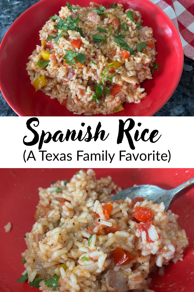 Spanish Rice: A Texas Family Favorite pin for pinterest
