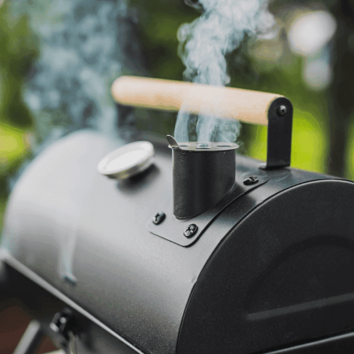 smoker with smoke coming out of it