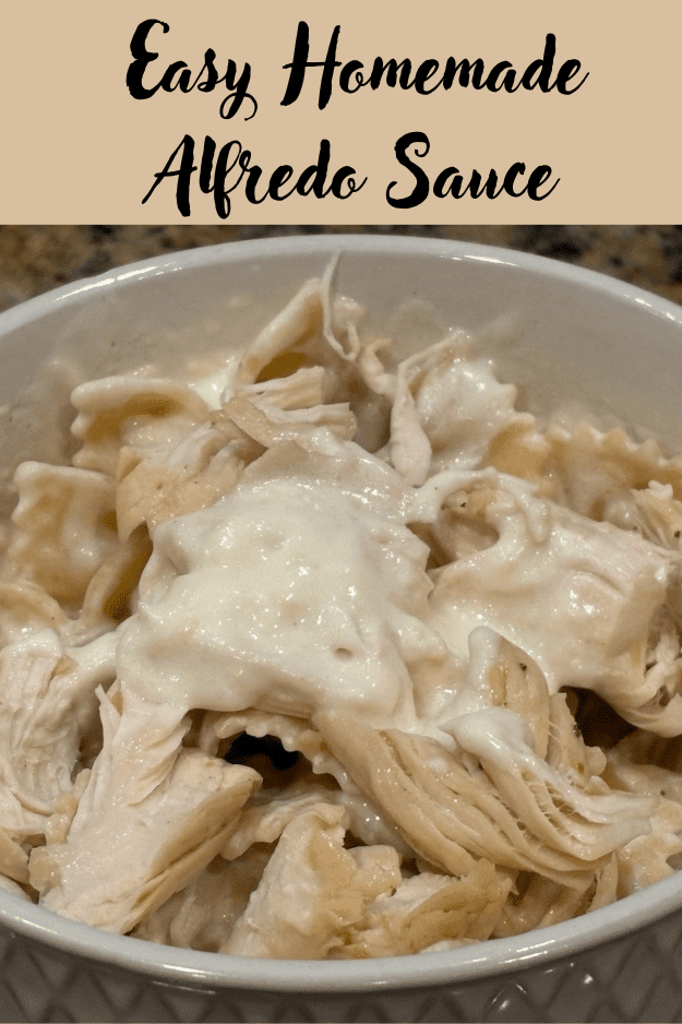 Easy Homemade Alfredo Sauce (pin for pinterest)