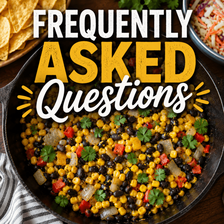 frequently asked questions about cast iron black bean and corn skillet