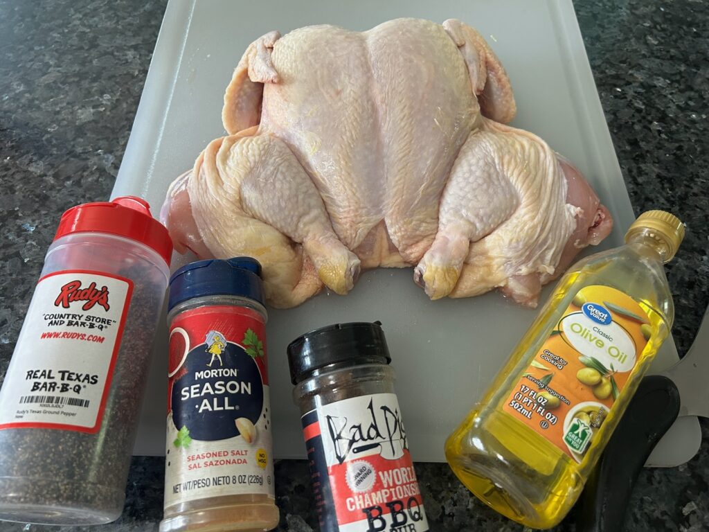 Easy Spatchcock Chicken ready to be seasoned