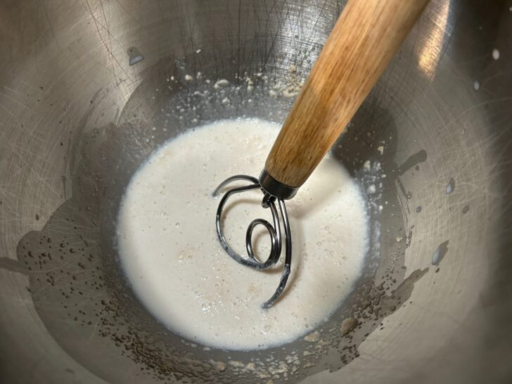 yeast in milk and sugar