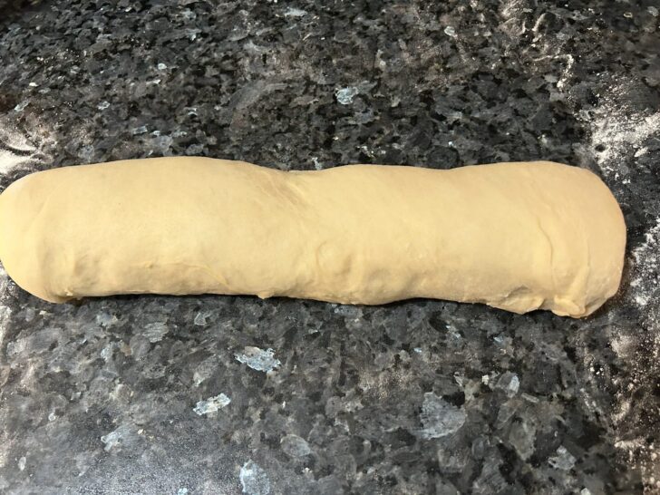 bread dough rolled jelly roll style