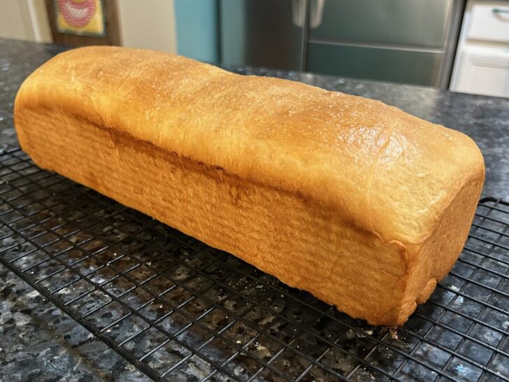 loaf of sandwich bread, ready to be sliced