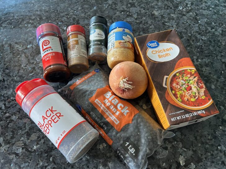 Instant Pot Black Bean ingredients