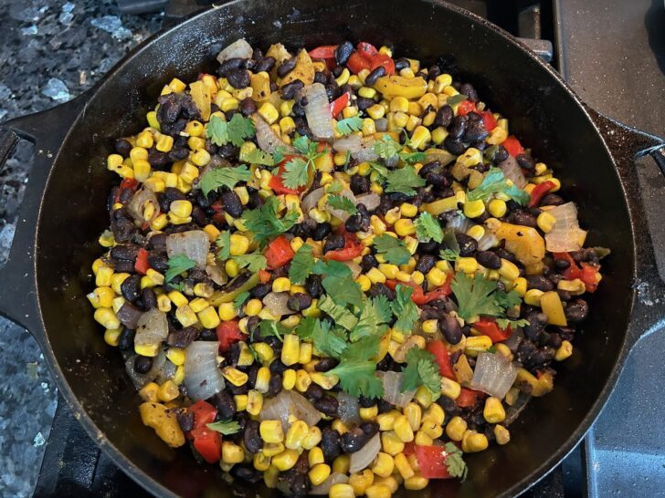 Cast Iron Black Bean an Corn Skillet