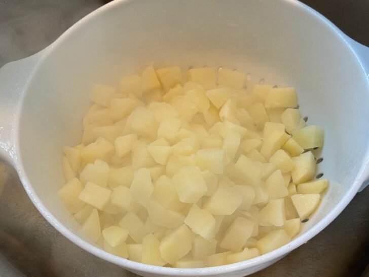 boiled cubed potatoes