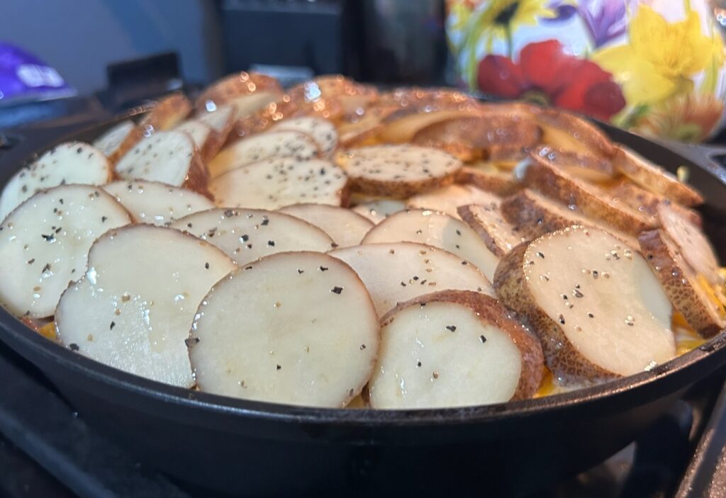 cowboy casserole, ready to go in the oven