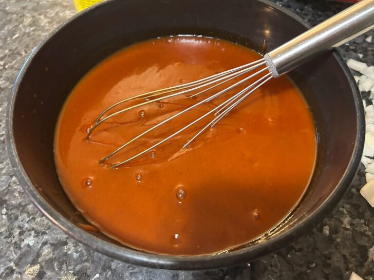 enchilada sauce in bowl