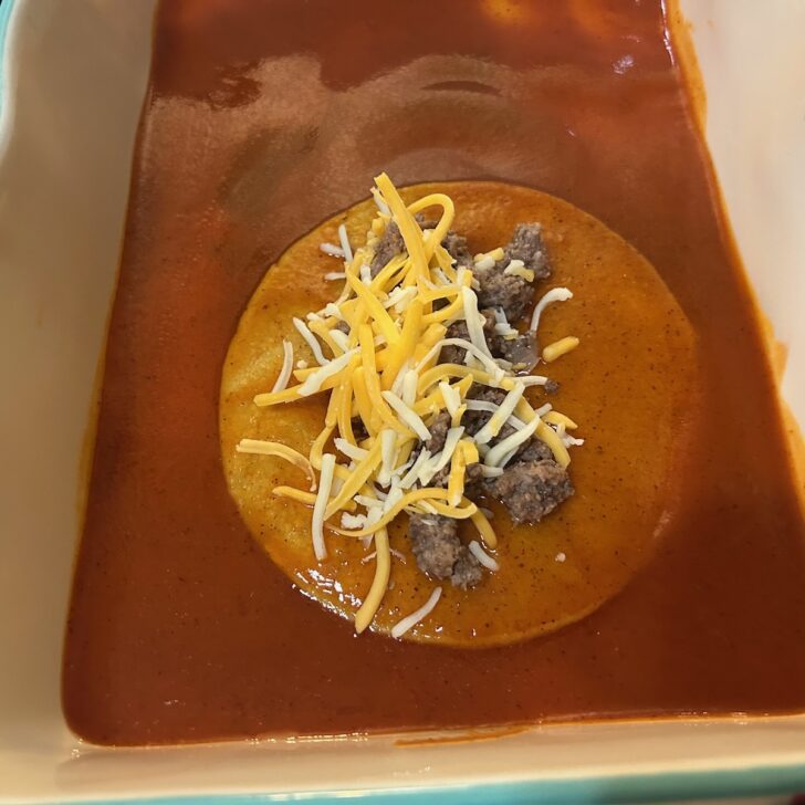building the enchiladas