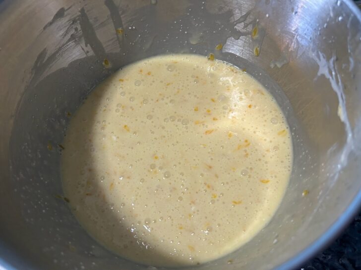Pig-Pickin' Cake (Mandarin Orange Cake) batter in bowl
