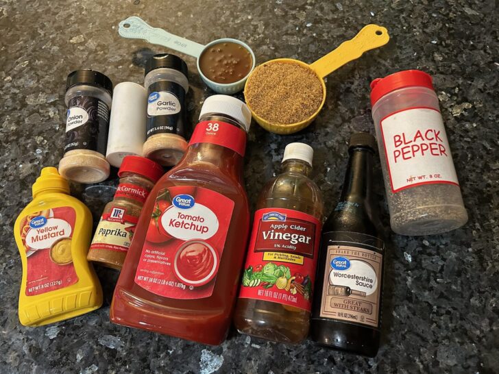 Foolproof Texas BBQ Sauce ingredients