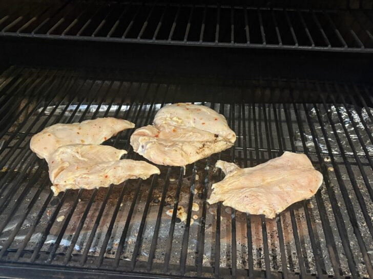 chicken breast on the grill