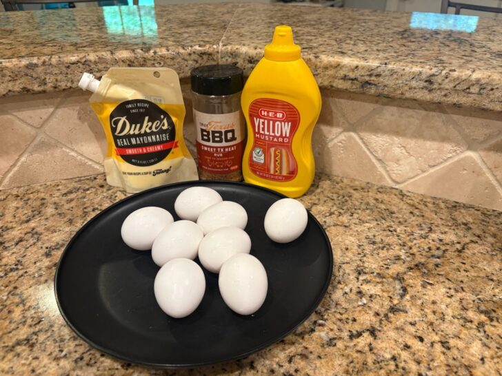 raw eggs on plate