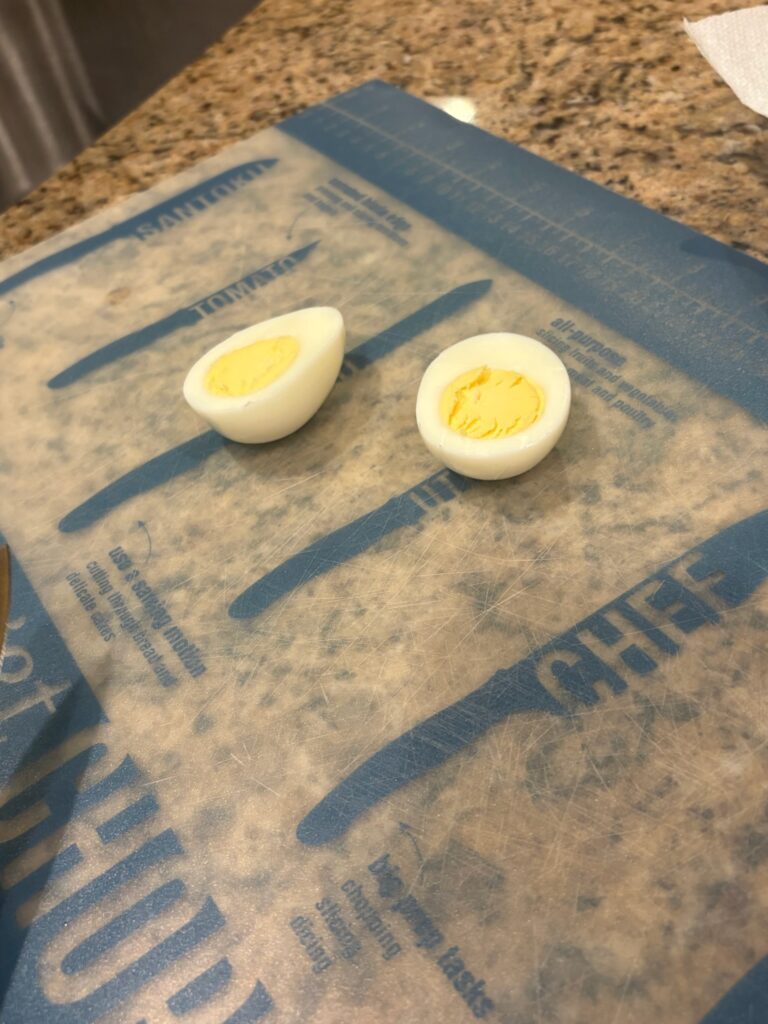 egg sliced in two