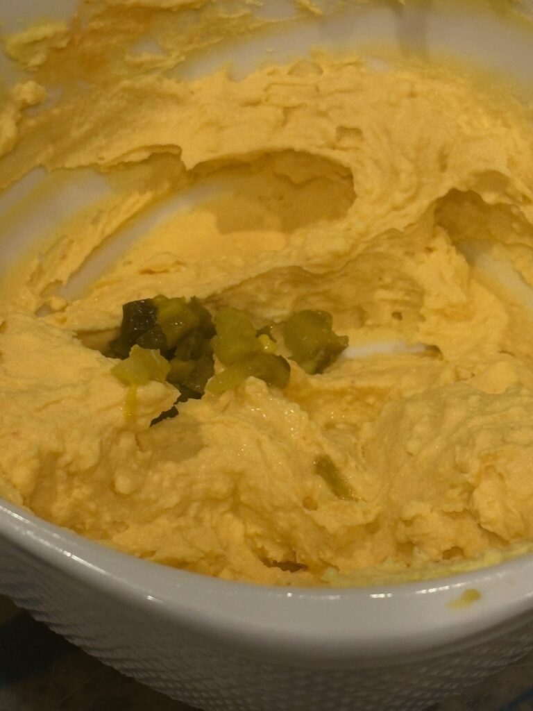 jalapenos in deviled egg filling