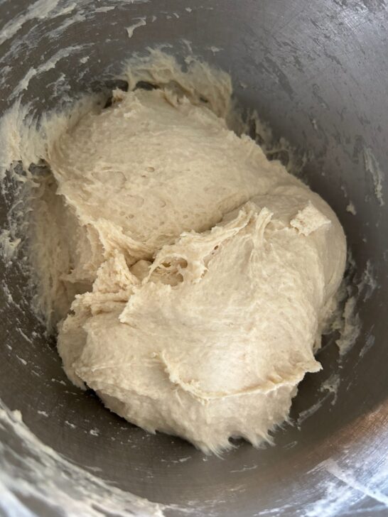 bread dough kneaded