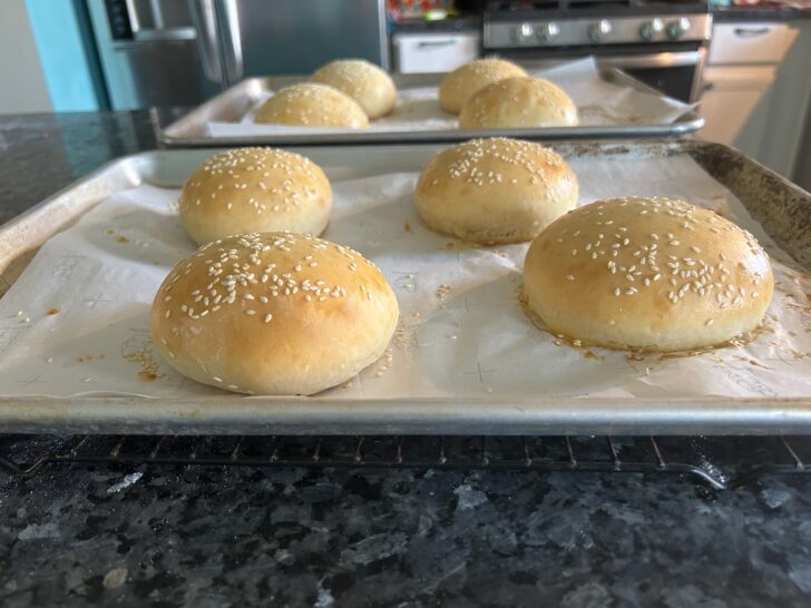 baked hamburger buns