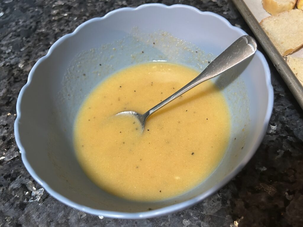 butter and seasonings for bread
