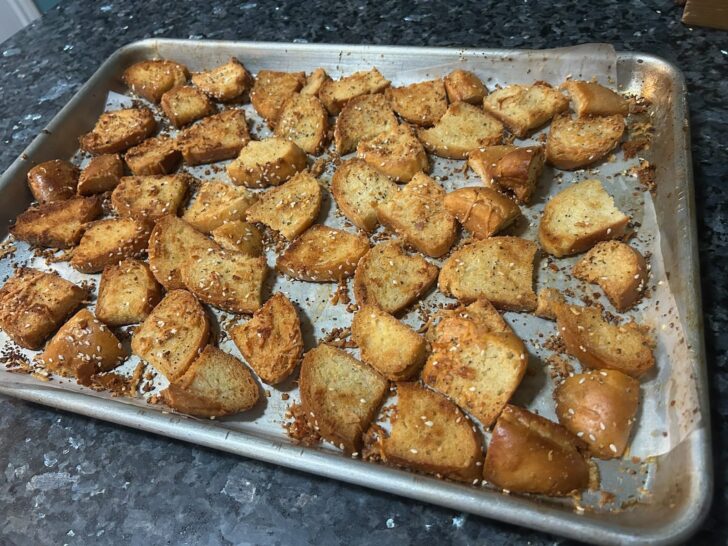 Garlic Parmesan Bread Crisps