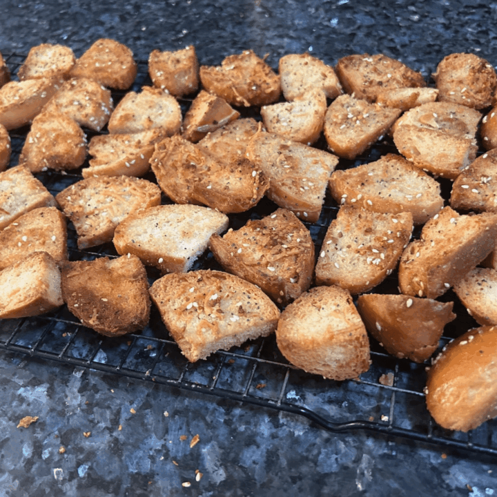 Garlic Parmesan Bread Crisps