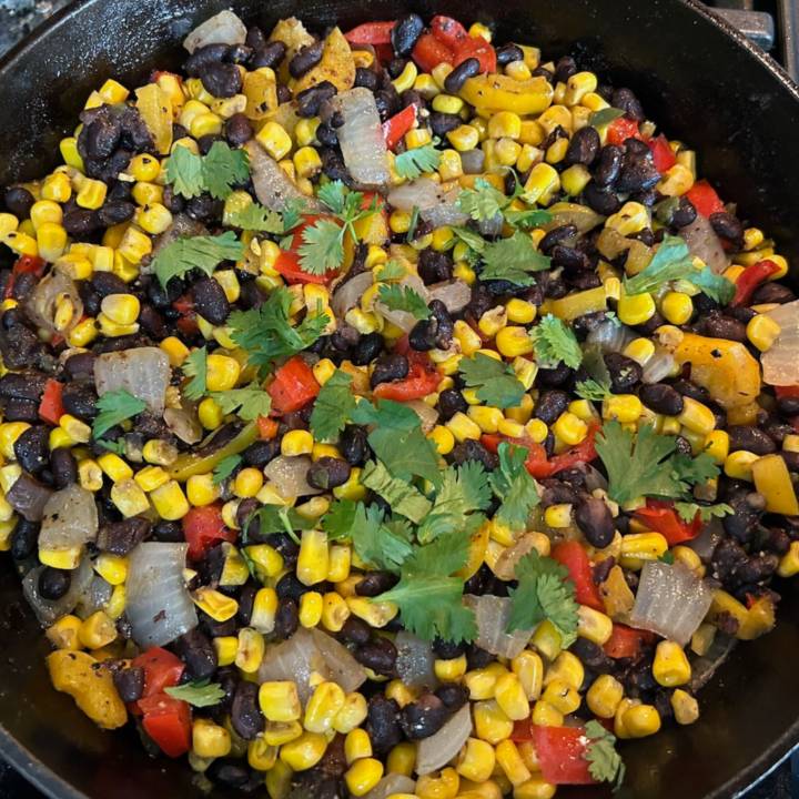 Cast Iron Black Bean and Corn Skillet