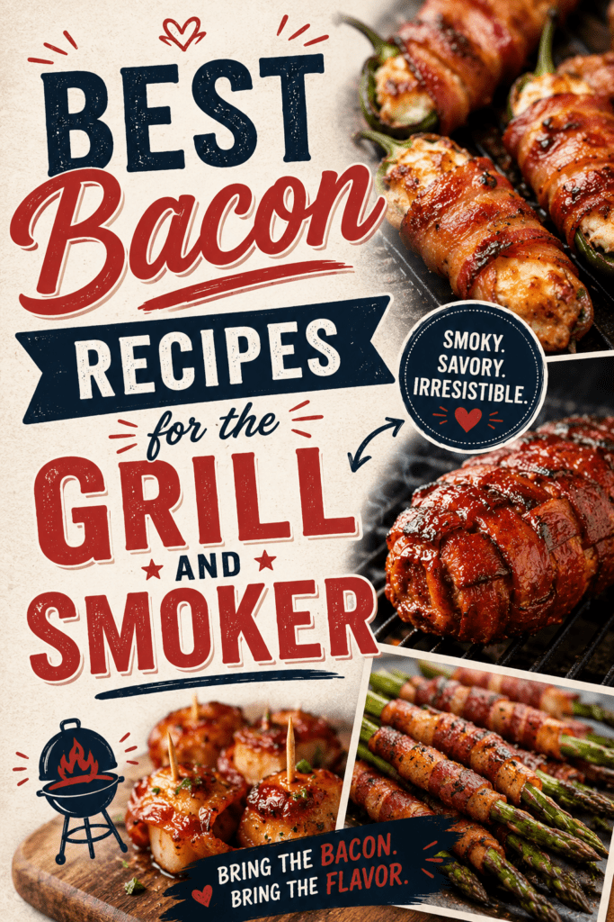 best bacon recipes for the grill and smoker pin for pinterest