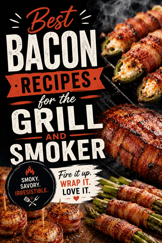 best bacon recipes for the grill and smoker pin for pinterest