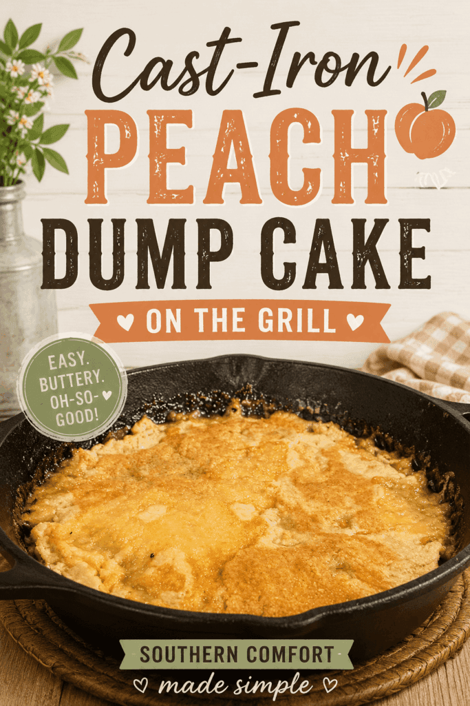 cast iron peach dump cake
