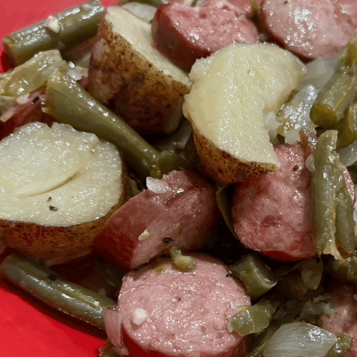 Slow Cooker Swamp Potatoes with Sausage