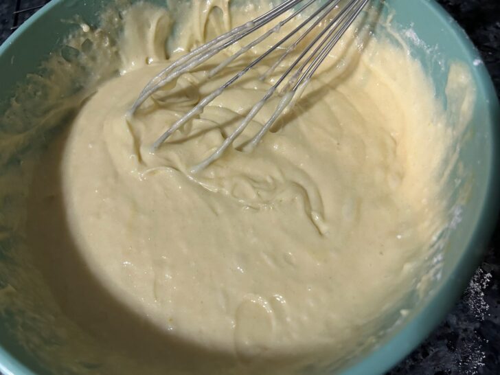 cake batter in bowl