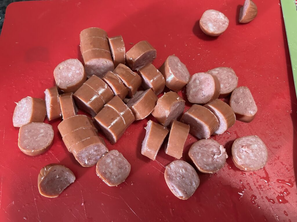 sliced sausage