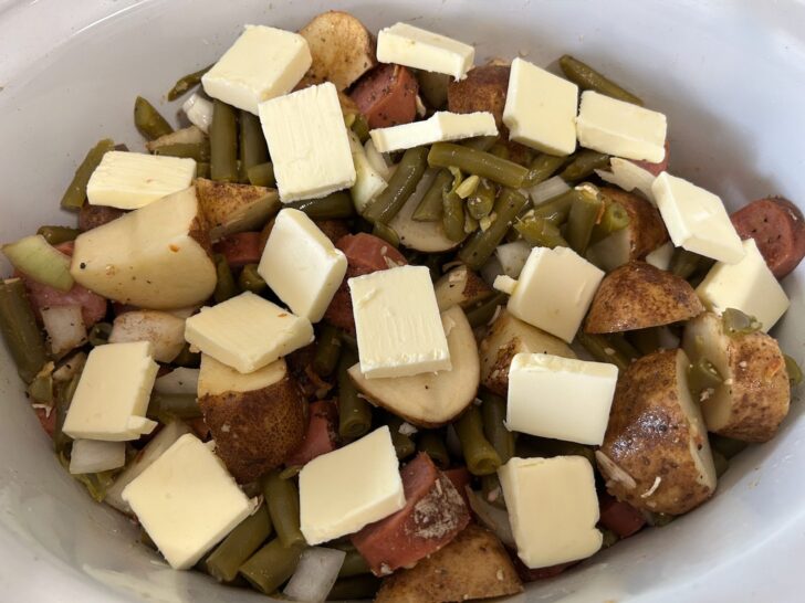 swamp potato ingredients in slow cooker
