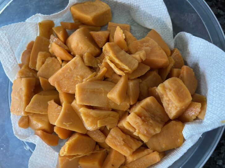 canned sweet potatoes, patted dry