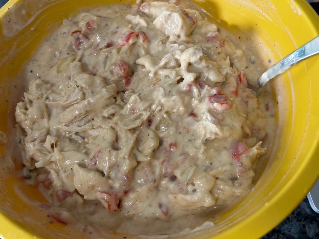Easy King Ranch Chicken (Texas Style) filling