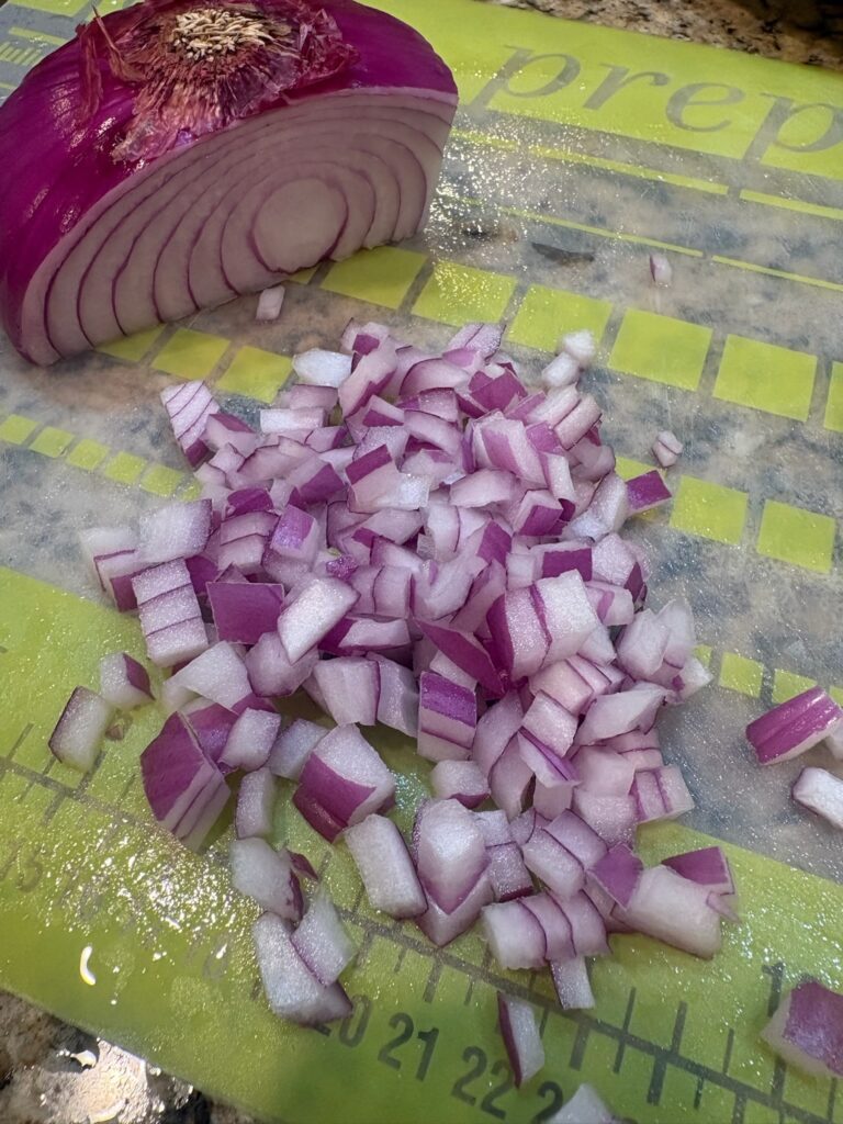 diced purple onion