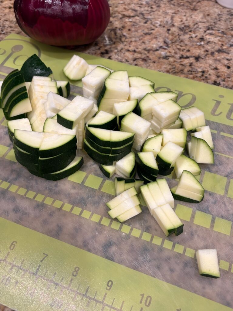 chopped zucchini