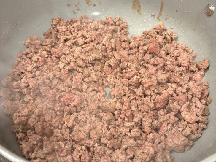fried ground beef