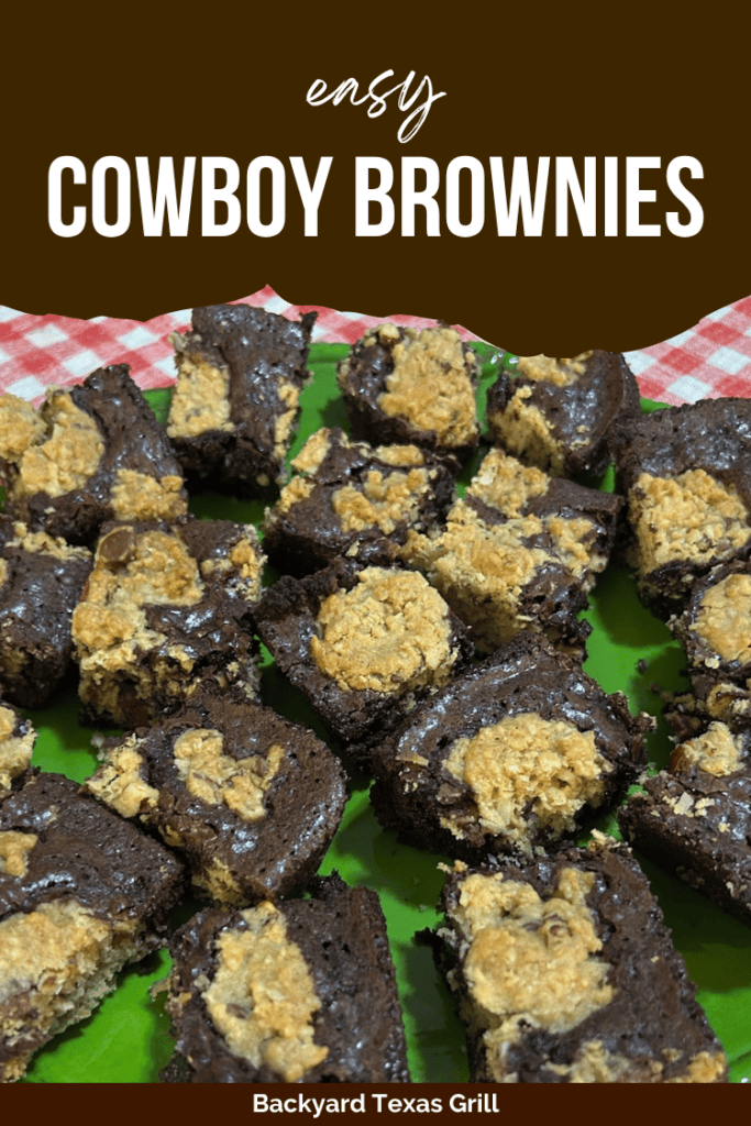 Easy Cowboy Brownies Pin for Pinterest