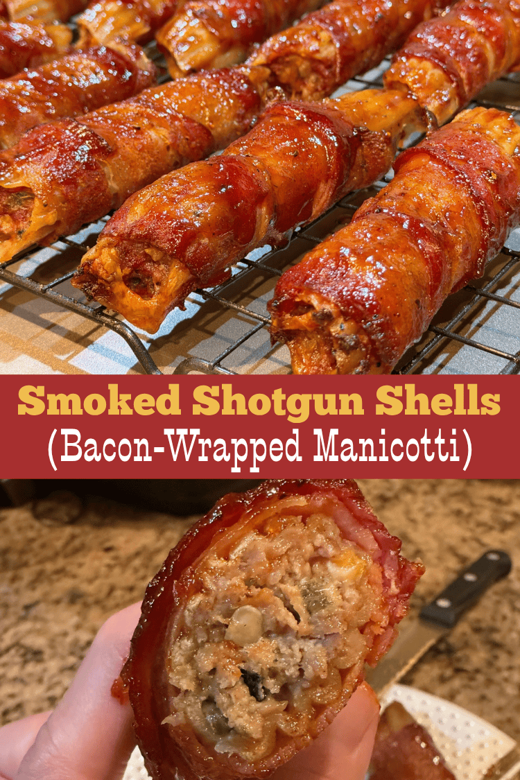 Smoked Shotgun Shells (Bacon-Wrapped Manicotti)