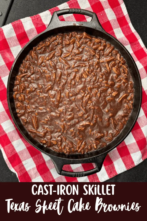 cast iron texassheet cake brownies