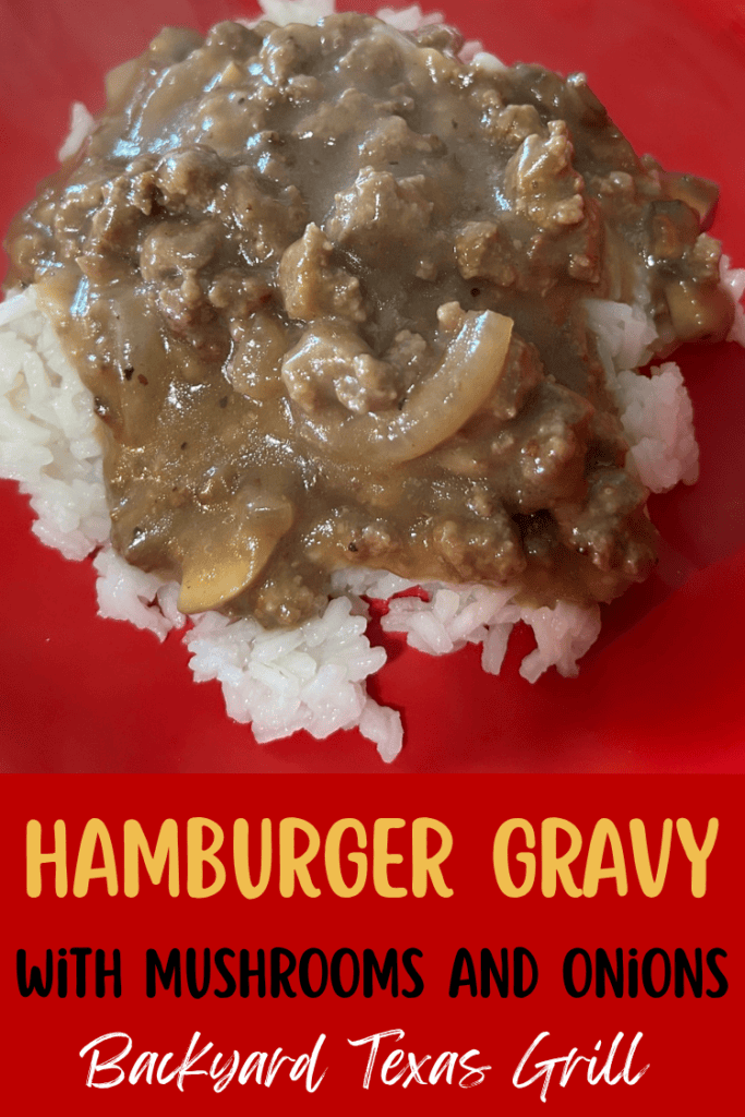 Hamburger Gravy with Mushrooms and Onions