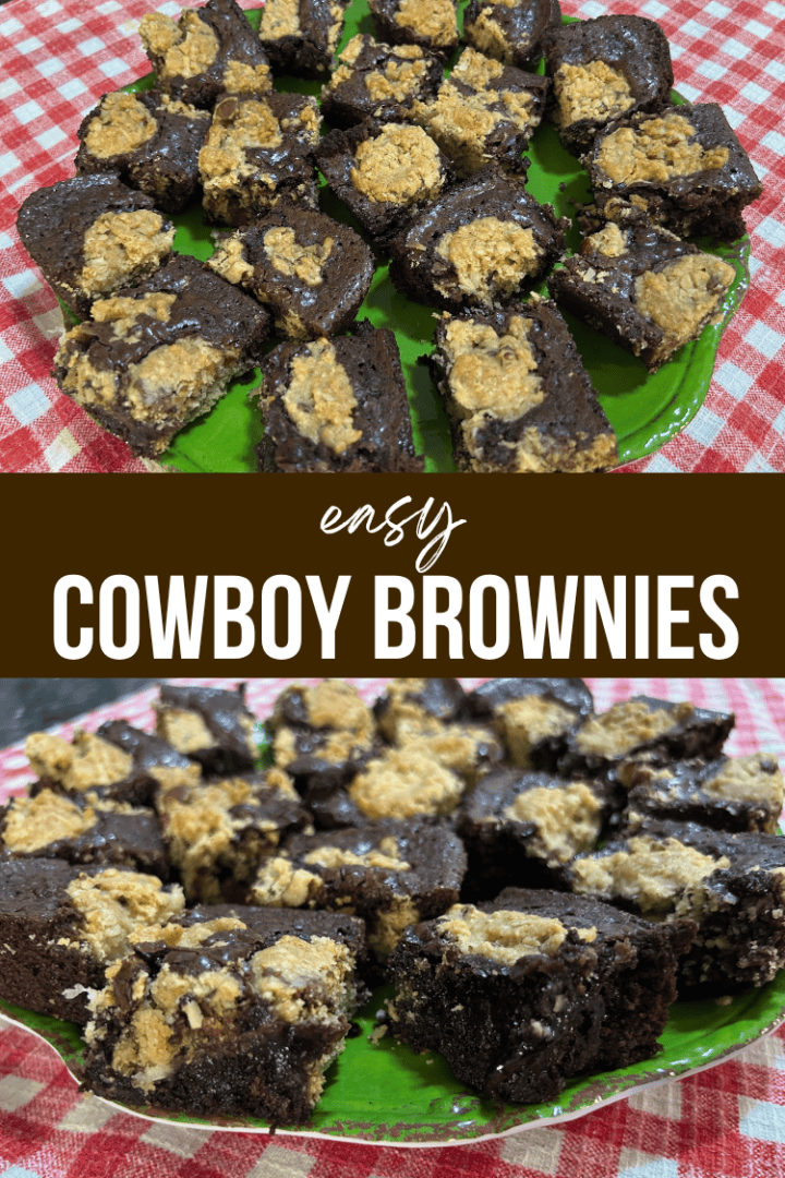 Easy Cowboy Brownies Pin for Pinterest