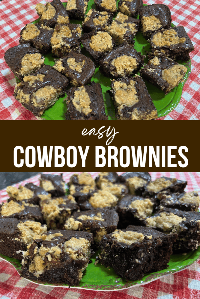 Easy Cowboy Brownies Pin for Pinterest